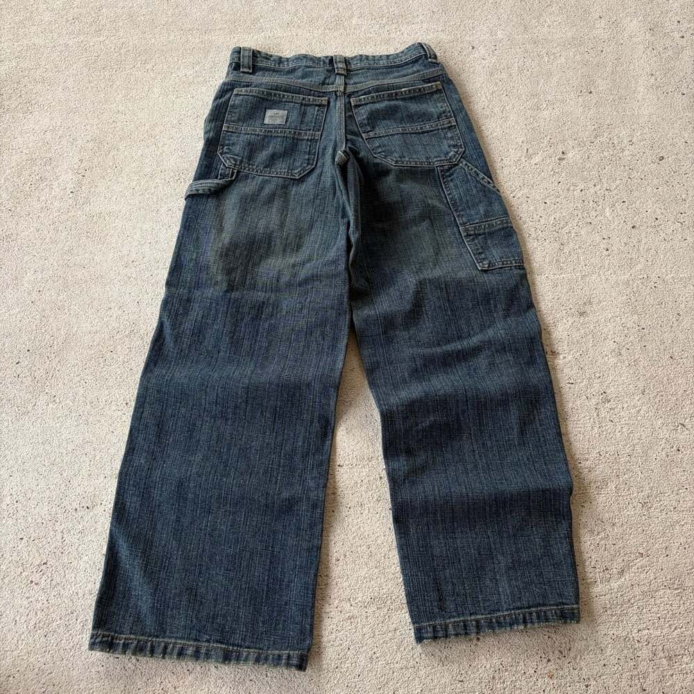Lee Dungarees Boy's Dark Wash Denim Carpenter Jeans Size 14R